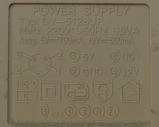 1541-II/1581 Power Supply Unit DV-5128UP